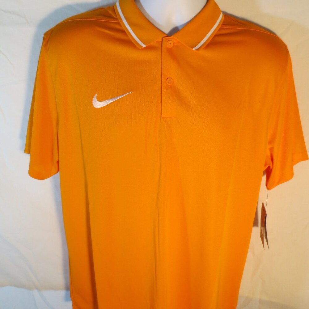 Nike Mens Short Sleeve DriFit Coach Polo Shirt DV6748 Large Tenn Vols Orange NWT
